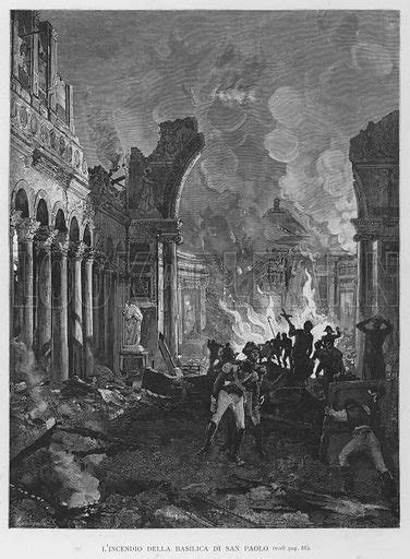 Ricostruzione storica del grande incendio della Basilica di San Paolo fuori le Mura del 1823