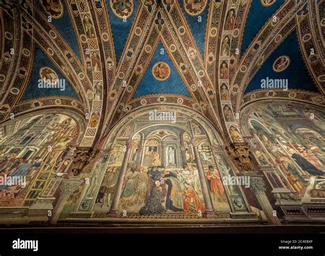 Affresco del Pellegrinaio nell'Ospedale di Santa Maria della Scala a Siena