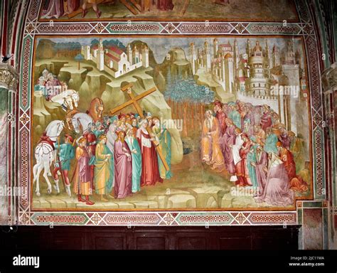 Affreschi di Bepi Modolo all'interno della Cappella di Santa Rita