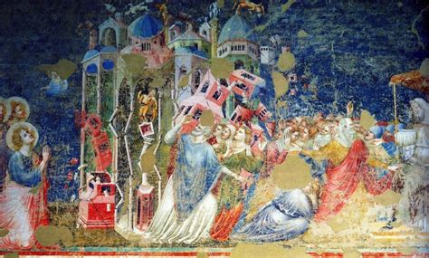 Affresco con San Giovanni che fa crollare il tempio di Diana
