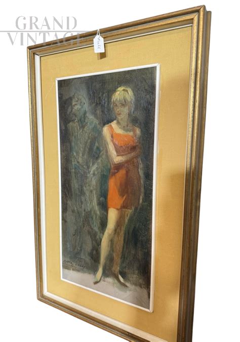 Ottavio Mazzonis - dipinto di figura femminile