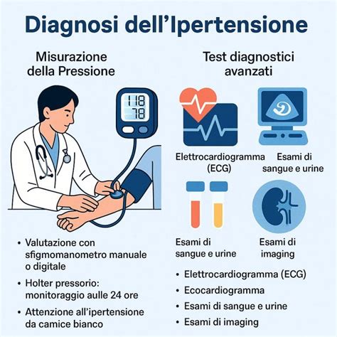 infografica sui metodi di diagnosi dell'ipertensione arteriosa nei bambini