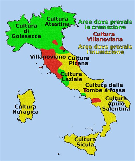 Mappa dell'Italia meridionale con i principali siti archeologici e turistici evidenziati