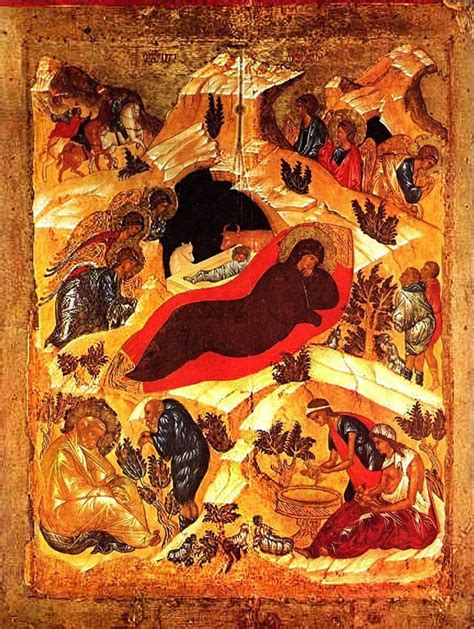 Maria e il Bambino nella Natività di Rublev