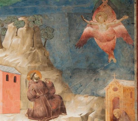 Illustrazione di San Francesco che riceve un'ispirazione divina dalla Bibbia