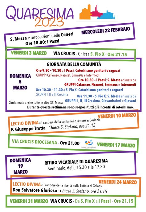Un cartellone colorato con domande e risposte sulla Quaresima, e dei pacchetti regalo numerati.