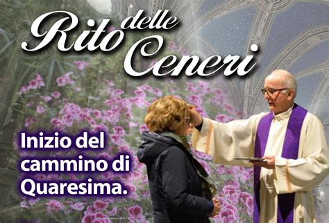 Rappresentazione del rito delle Ceneri con un sacerdote che impone le ceneri sulla fronte