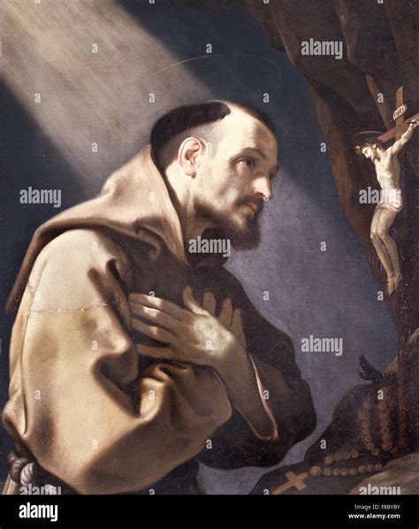 Guido Reni, San Francesco in preghiera davanti al Crocifisso, olio su tela, anni '30 del '600