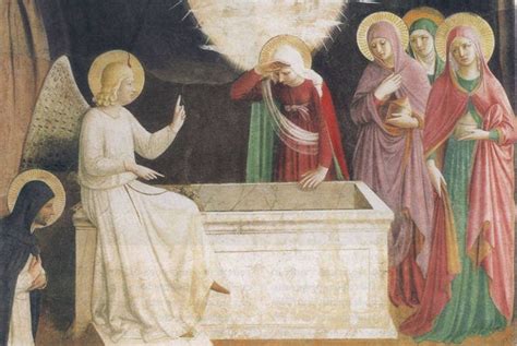 illustrazione di Maria Maddalena che corre per annunciare la tomba vuota