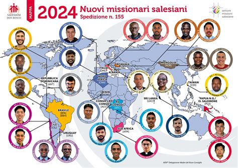 Mappa dell'espansione delle missioni redentoriste nel mondo