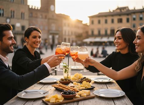 Piazza Navona al tramonto con persone che prendono un aperitivo