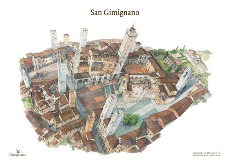 Mappa della zona di San Gimignano con indicazione del Santuario di Pancole e dei dintorni collinari