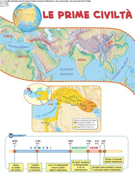 Mappa delle antiche civiltà del Vicino Oriente