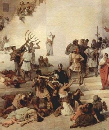 Rappresentazione storica di Antioco IV Epifane che profana il Tempio di Gerusalemme