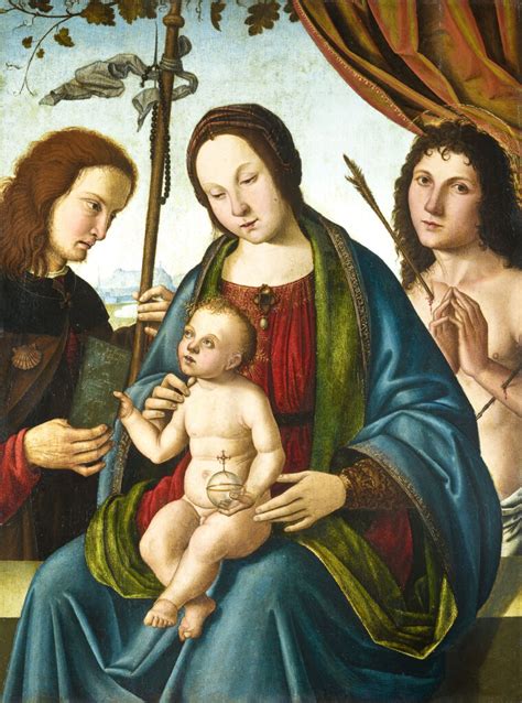 Madonna del Soccorso con i Santi Sebastiano e Rocco, dipinto rinascimentale