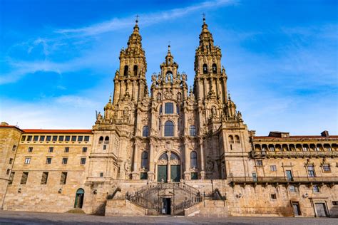 Vista panoramica di Santiago de Compostela con la Cattedrale in primo piano