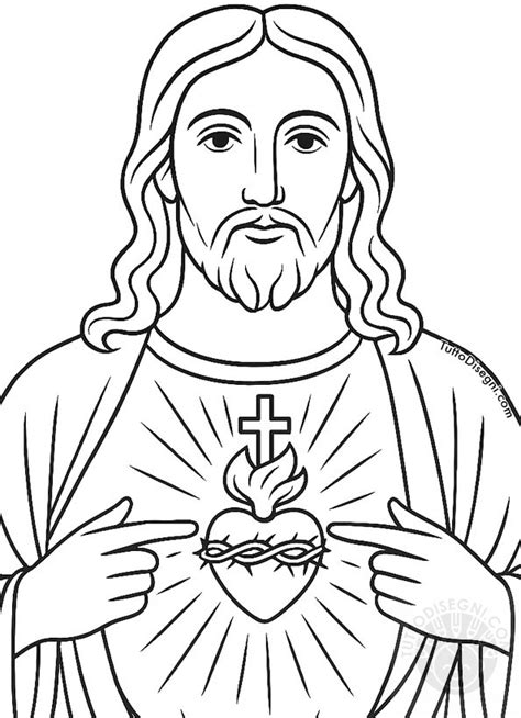 Rappresentazione artistica del Sacro Cuore di Gesù con il petto aperto e fiammeggiante