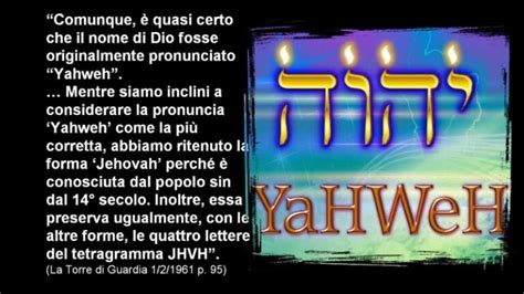 Rappresentazione grafica del tetragramma ebraico YHWH con le sue quattro consonanti