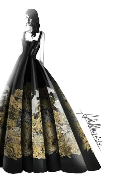Bozzetto del vestito di Madonna per il tour Madame X