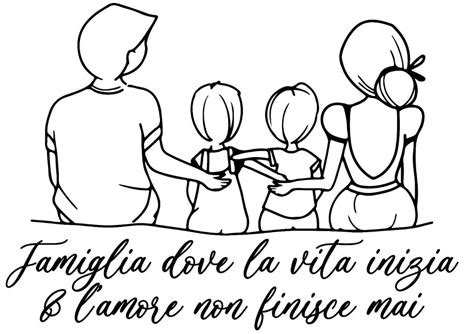 Illustrazione stilizzata di una casa con un cuore sopra, a simboleggiare la famiglia e l'amore.