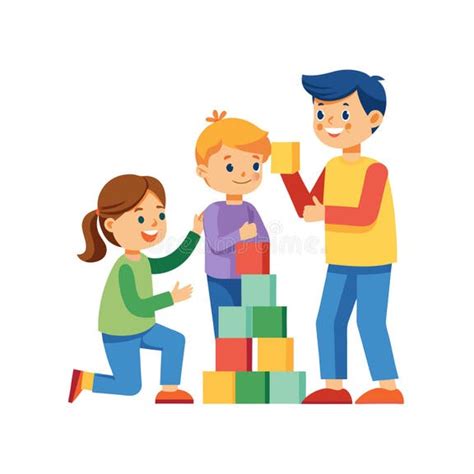 disegno o foto di bambini che costruiscono un presepe