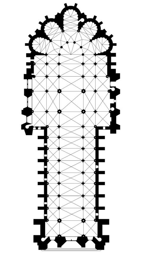Pianta architettonica della Cattedrale di Saint-Étienne di Auxerre