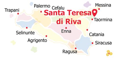 Mappa della zona di Santa Teresa di Riva con indicazione degli studi di geometri