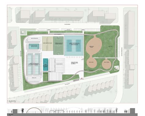 planimetria progetto riqualificazione centro sportivo