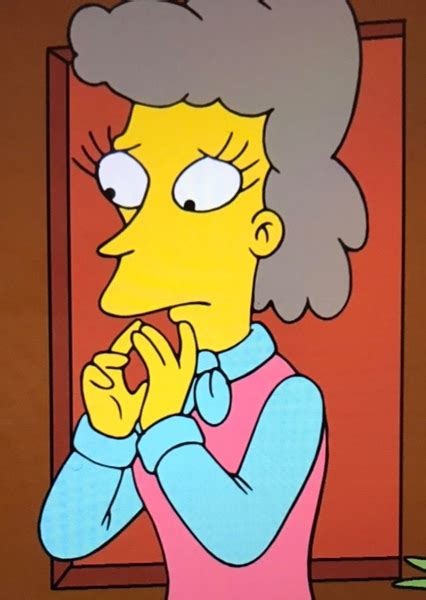 Thematic photo of Helen Lovejoy in a typical Springfield setting