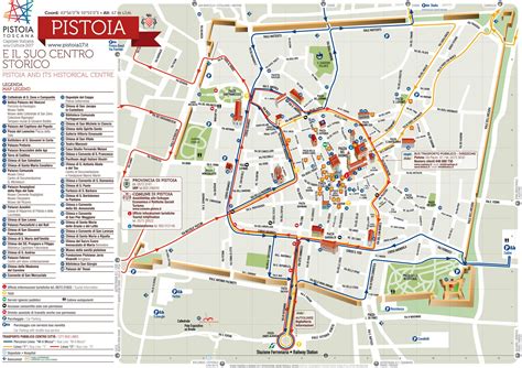 Mappa delle chiese di Pistoia centro