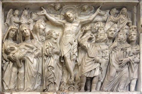 Crocifissione, particolare del Pulpito del Battistero di Pisa