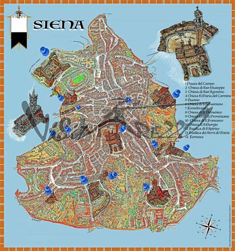 Mappa schematica delle 