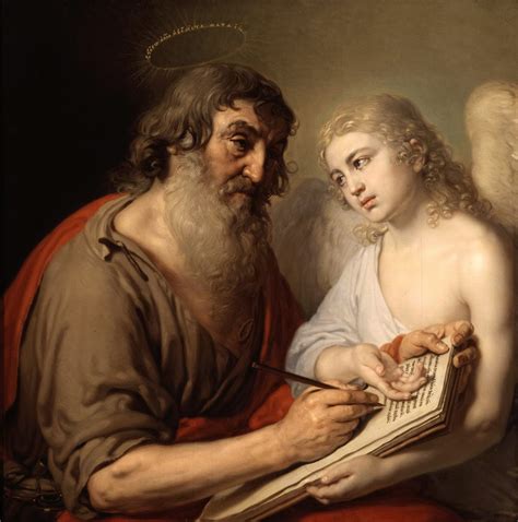 San Matteo Evangelista con l'angelo, illustrazione iconografica