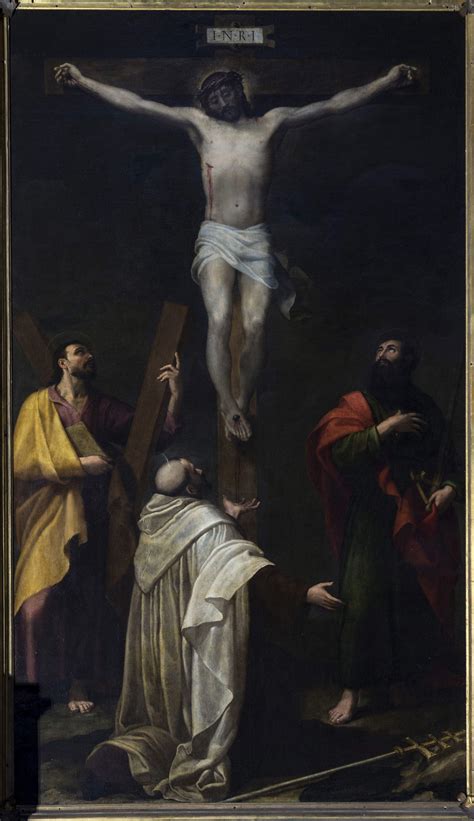 Pala d'altare Crocifisso con i Santi Andrea, Pietro Toma e Paolo di Bartolomeo Cesi
