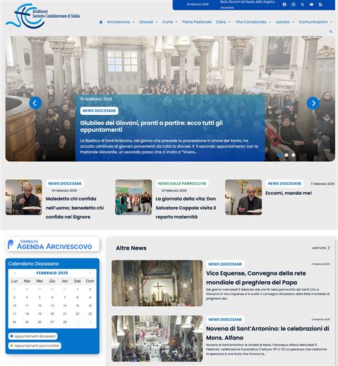 Screenshot o mockup del nuovo sito diocesano di Adria-Rovigo