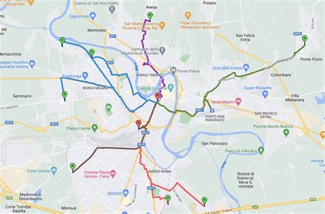 Mappa del percorso in autobus da Venezia ad Abbazia