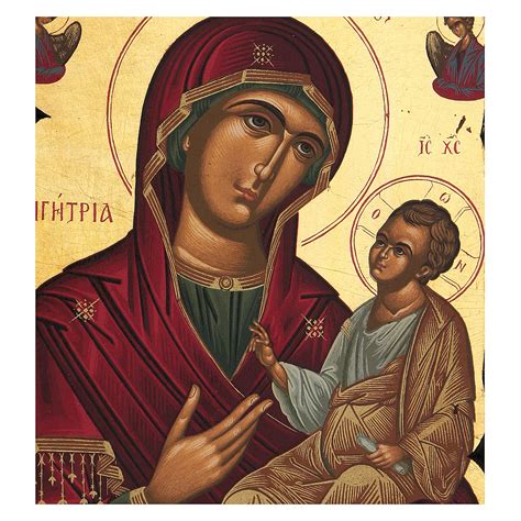 Icona della Madonna Odigitria: immagine stilizzata dell'iconografia bizantina della Madonna Odigitria