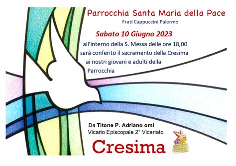 Illustrazione schematica dell'organizzazione delle celebrazioni della Cresima a livello diocesano
