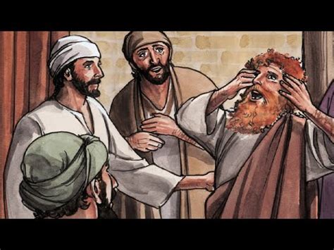 illustrazione della guarigione di un indemoniato cieco e muto da parte di Gesù