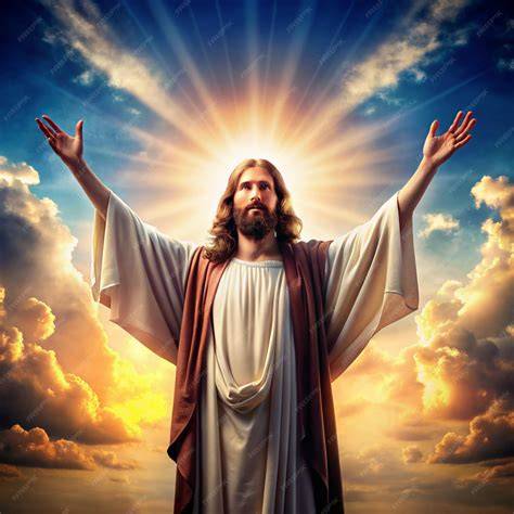 Immagine artistica che rappresenta Gesù di Nazaret con elementi che richiamano l'Antico Testamento e il Vangelo.