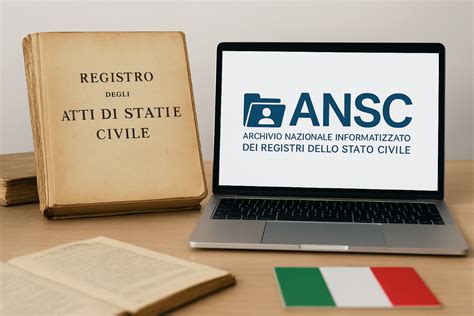 Immagine di antichi registri di stato civile o atti di matrimonio storici