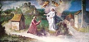 illustrazione di Giovanni Cigana davanti al capitello della Madonna