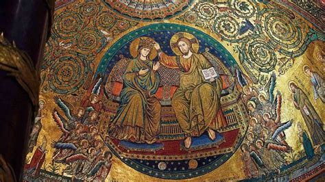 Mosaico absidale di Jacopo Torriti raffigurante l'Incoronazione della Vergine