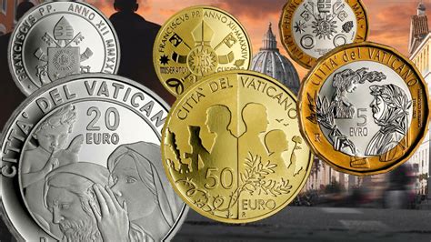 Immagine delle monete d'oro vaticane della serie