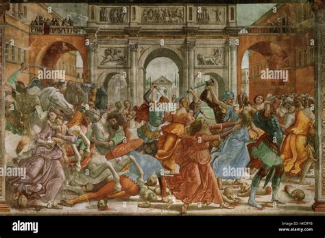 Rappresentazione artistica della Strage degli Innocenti.