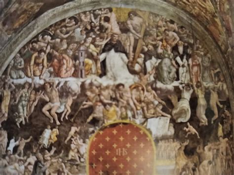 Dettaglio dell'affresco del Giudizio Universale dei Fratelli Torresani
