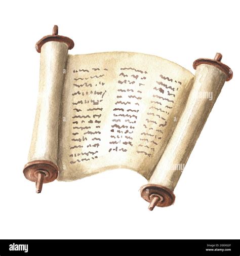 rotolo della Torah con gli ornamenti metallici