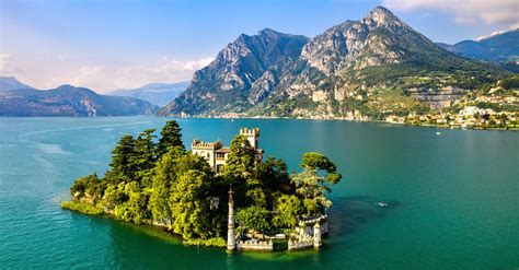 Rappresentazione artistica del lago d'Iseo e della leggenda