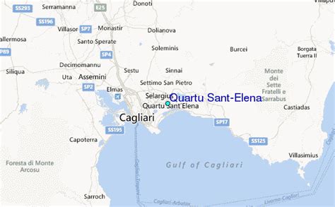Map showing the procession route for San Francesco's Feast Day in Quartu Sant'Elena