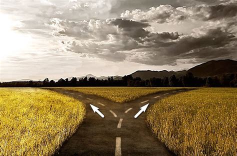 Immagine di un bivio con cartelli 